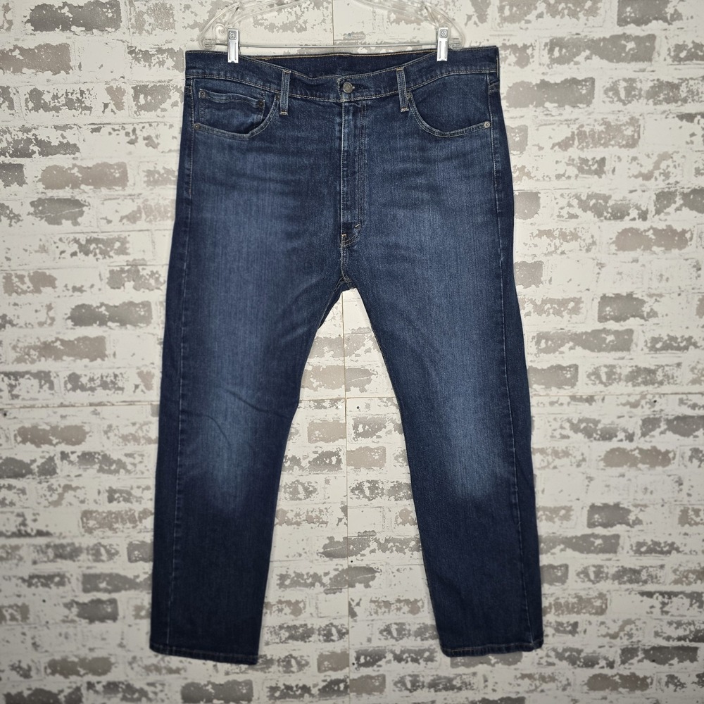 Levis 505 Jeans Mens 40x30 Medium Blue Wash‎ Denim Straight Leg Zip Fly